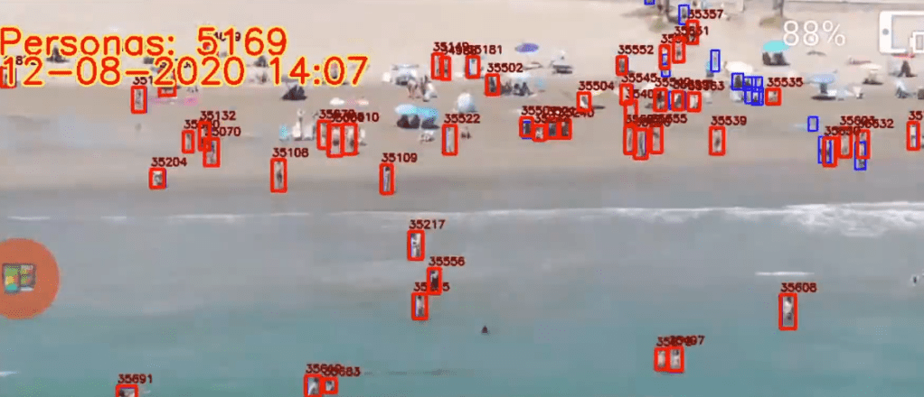 Still image of a video where people counting is showcased